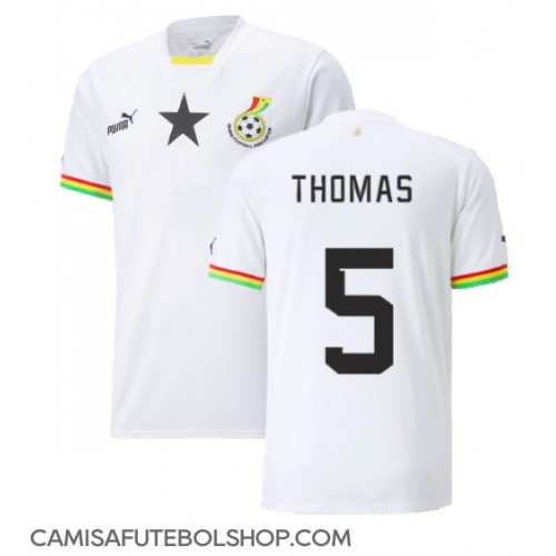 Camisa de time de futebol Gana Thomas Partey #5 Replicas 1º Equipamento Mundo 2022 Manga Curta